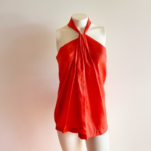 Robert Rodriguez Blood Orange Silk Halter Top Size 8 - Picture 14 of 15